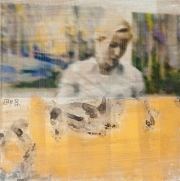 Susanne W., 2014, Mixedmedia auf Dibond, 15x15cm